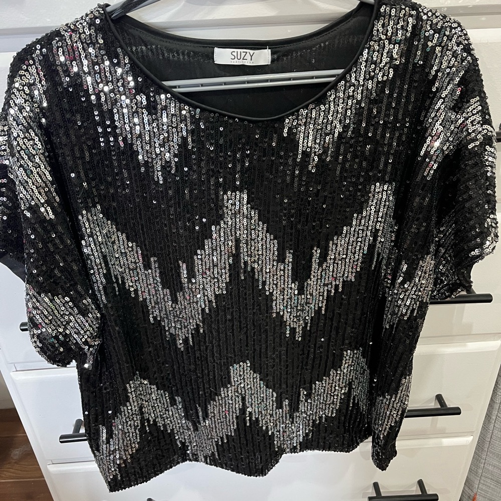 Sequin Holiday Top